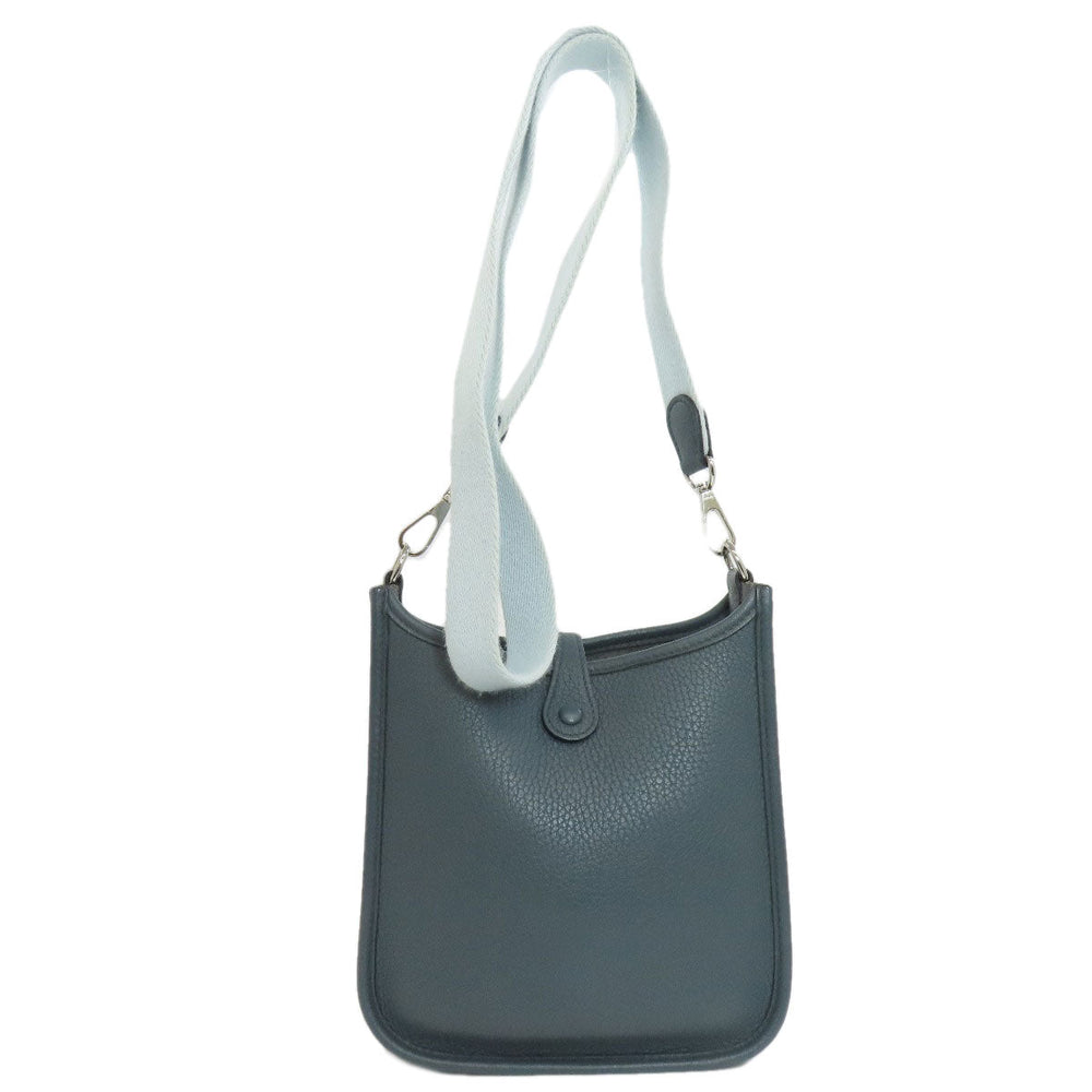 HERMES Shoulder Bag Taurillon Clemence blue Evelyn TPM SilverMetal Women Used Authentic