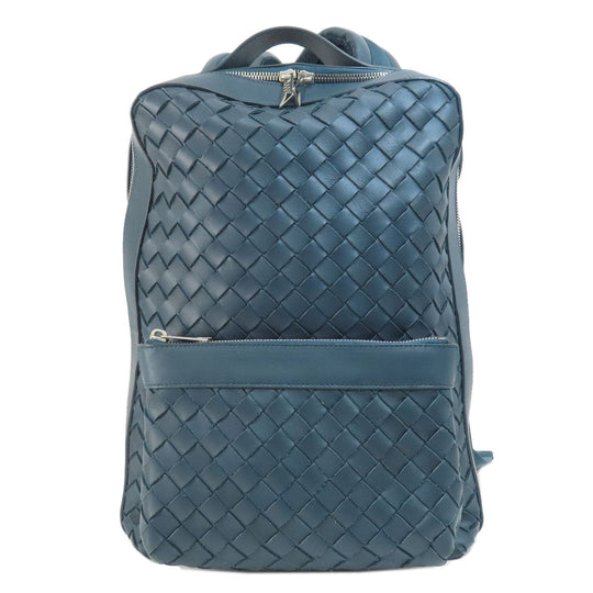 BOTTEGAVENETA Backpack Calfskin green INTRECCIATO Women Used Authentic