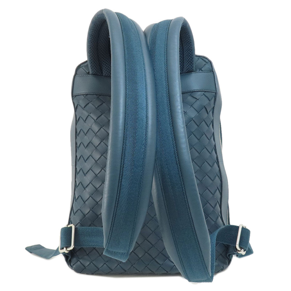 BOTTEGAVENETA Backpack Calfskin green INTRECCIATO Women Used Authentic