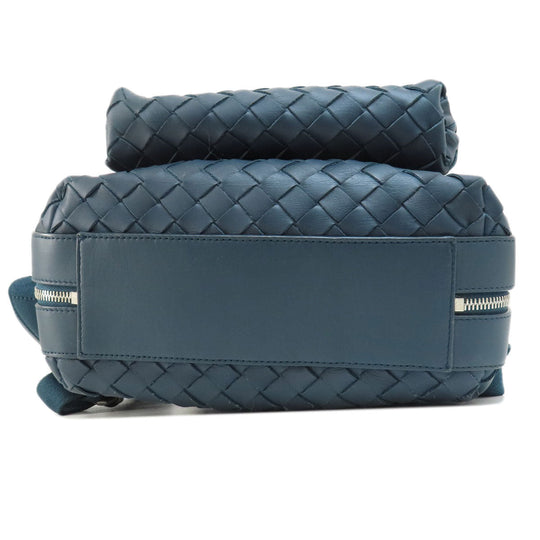 BOTTEGAVENETA Backpack Calfskin green INTRECCIATO Women Used Authentic