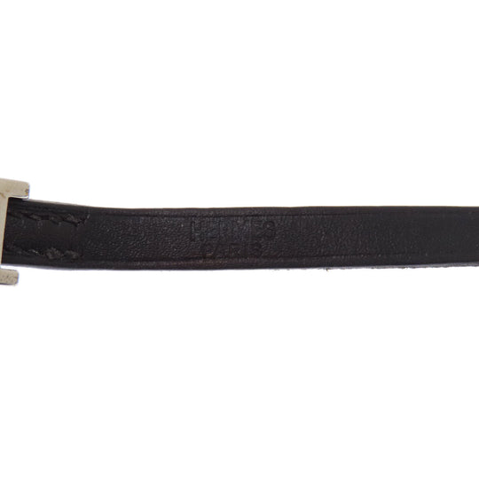 HERMES Necklace Leather, Metal black Apichoker Women Used Authentic