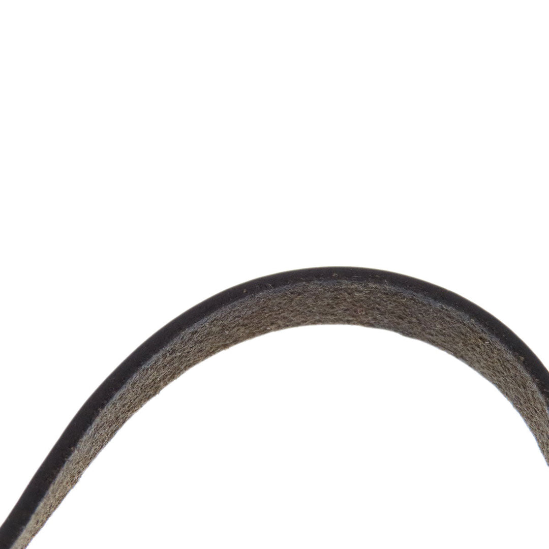 HERMES Necklace Leather, Metal black Apichoker Women Used Authentic
