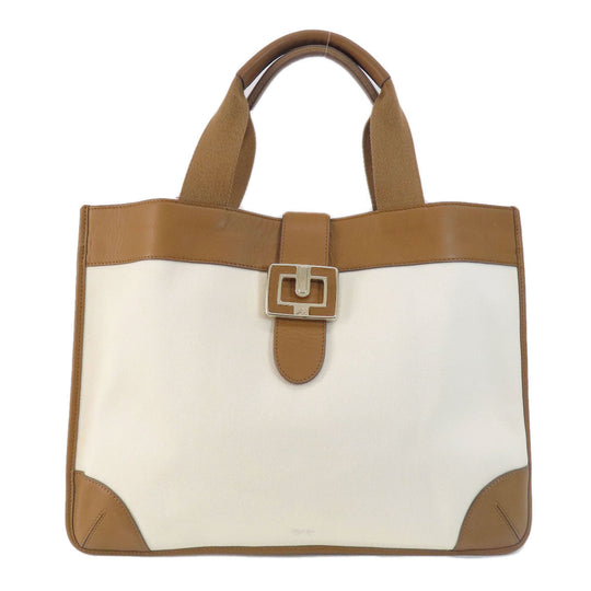 Anya Hindmarch Tote Bag canvas white logo Women Used Authentic