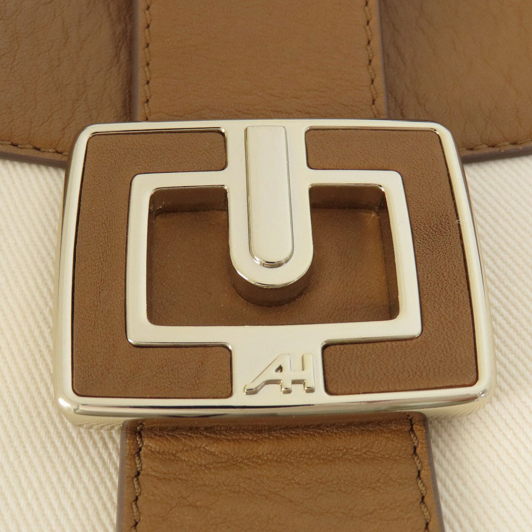 Anya Hindmarch Tote Bag canvas white logo Women Used Authentic