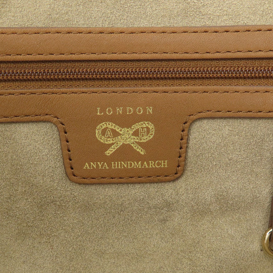 Anya Hindmarch Tote Bag canvas white logo Women Used Authentic