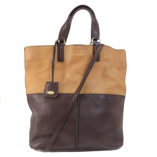 TOD’S Tote Bag leather Brown 2WAY