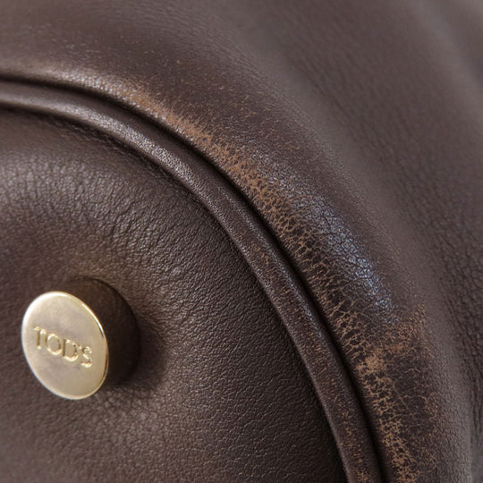 TOD’S Tote Bag leather Brown 2WAY