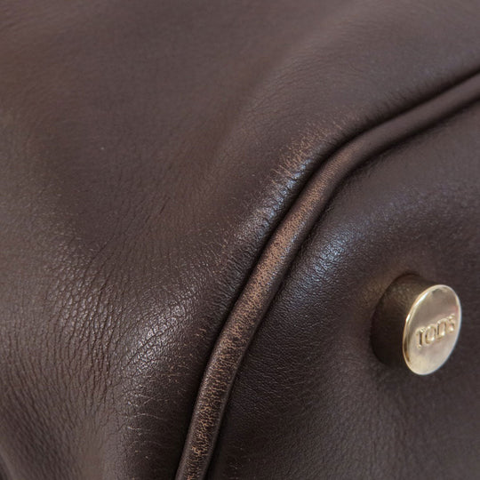 TOD’S Tote Bag leather Brown 2WAY
