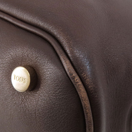 TOD’S Tote Bag leather Brown 2WAY