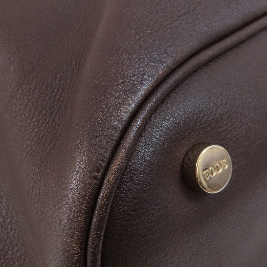 TOD’S Tote Bag leather Brown 2WAY