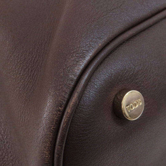 TOD’S Tote Bag leather Brown 2WAY