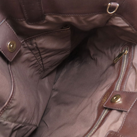TOD’S Tote Bag leather Brown 2WAY