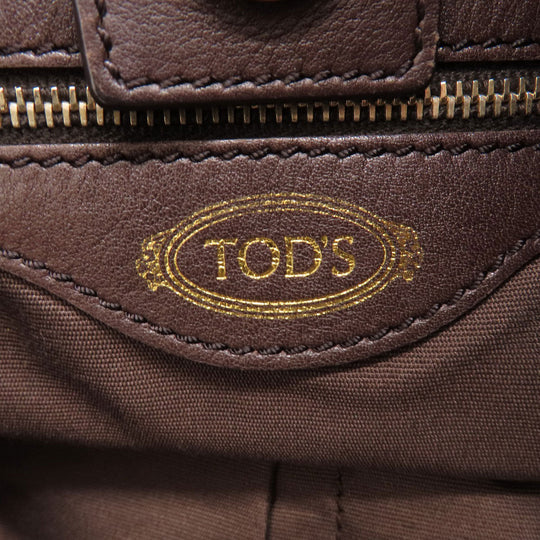 TOD’S Tote Bag leather Brown 2WAY