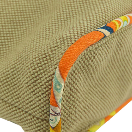 HERMES Handbag Cotton, Silk Brown Petit Ash Tote Women Used Authentic