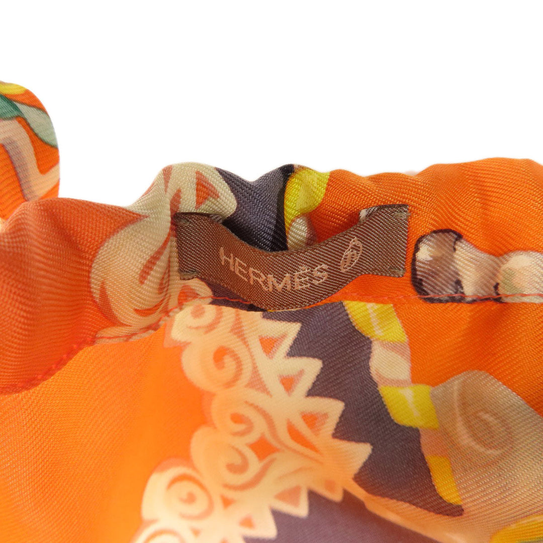 HERMES Handbag Cotton, Silk Brown Petit Ash Tote Women Used Authentic