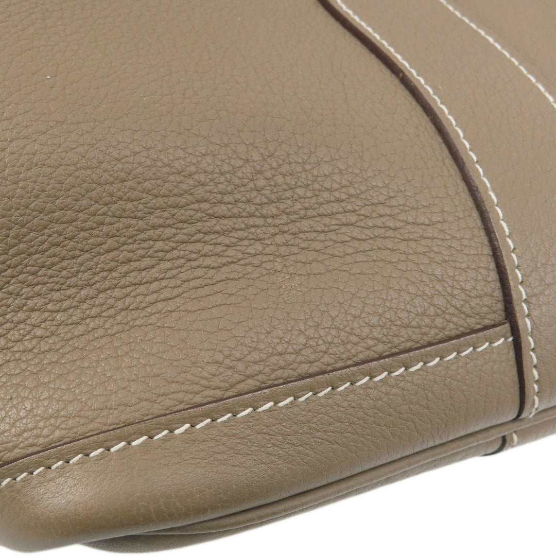 HERMES Handbag Country beige Garden Party TPM Etoupe Etoupe SilverMetal