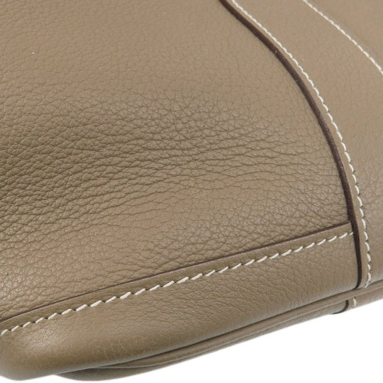 HERMES Handbag Country beige Garden Party TPM Etoupe Etoupe SilverMetal