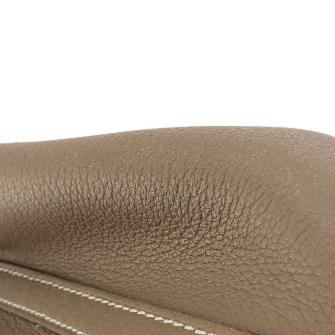 HERMES Handbag Country beige Garden Party TPM Etoupe Etoupe SilverMetal