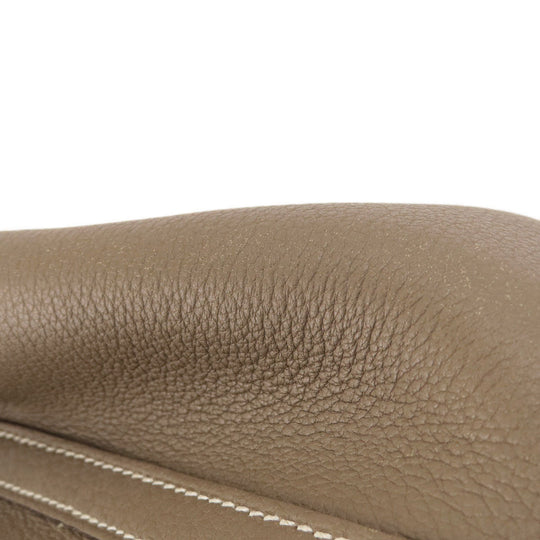 HERMES Handbag Country beige Garden Party TPM Etoupe Etoupe SilverMetal