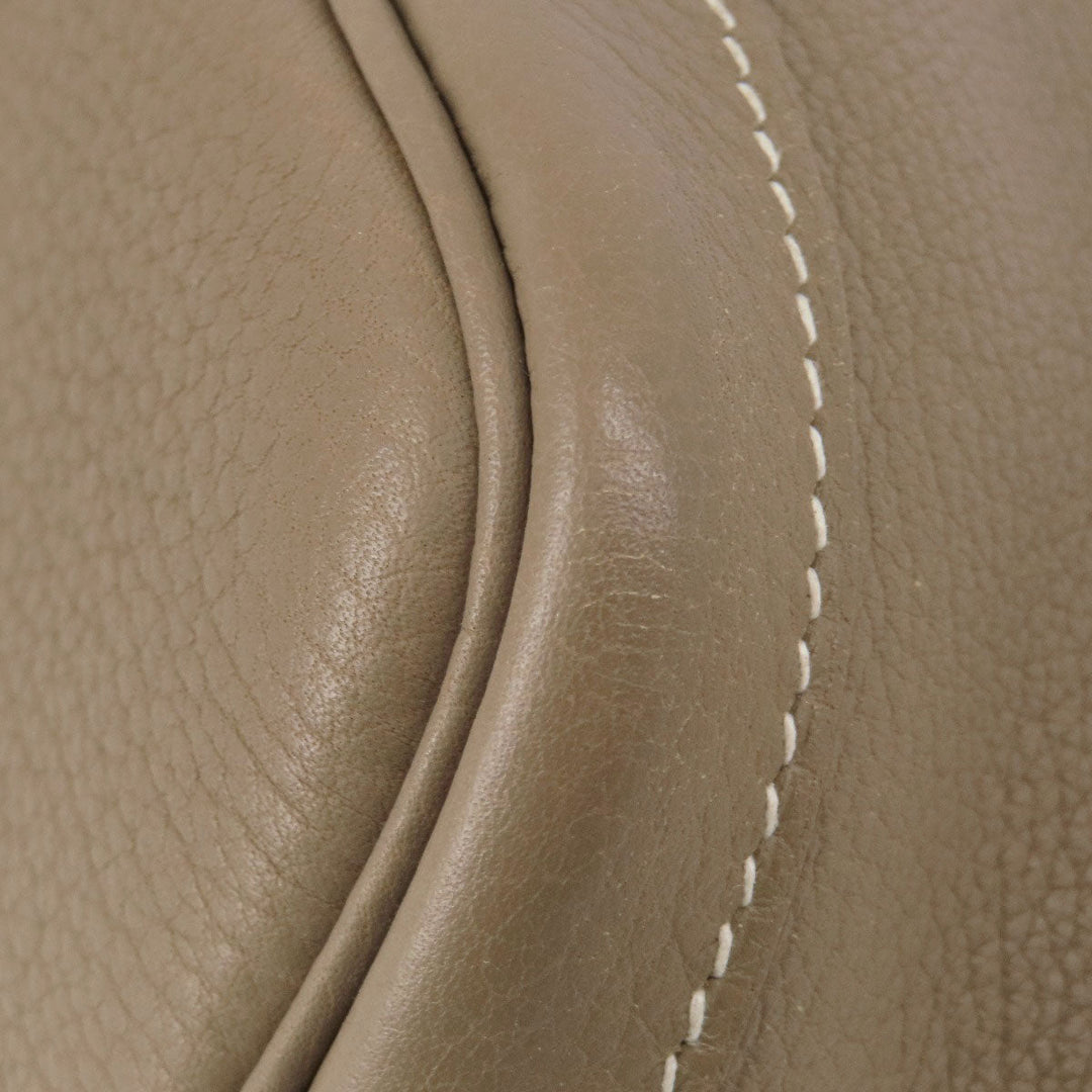 HERMES Handbag Country beige Garden Party TPM Etoupe Etoupe SilverMetal