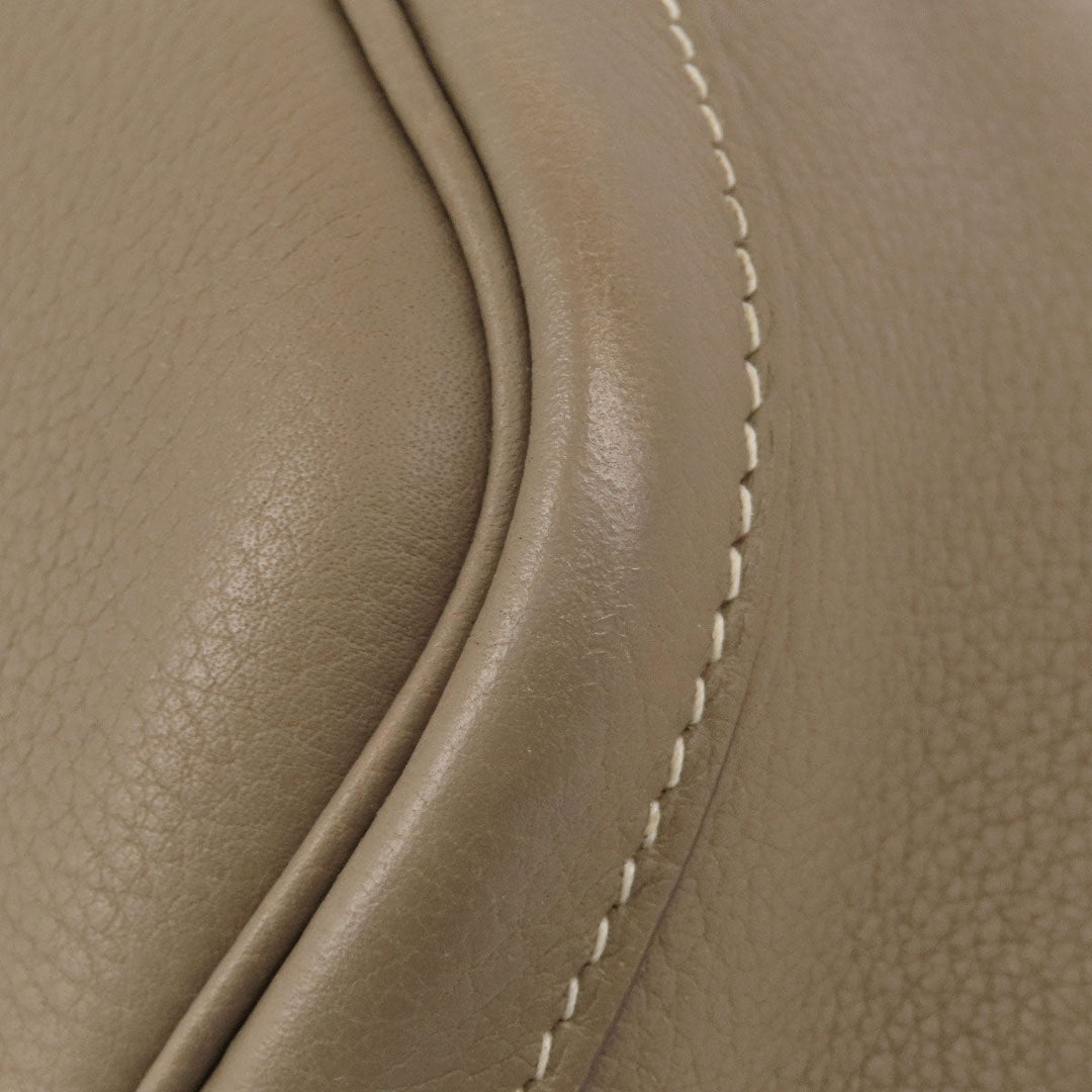 HERMES Handbag Country beige Garden Party TPM Etoupe Etoupe SilverMetal