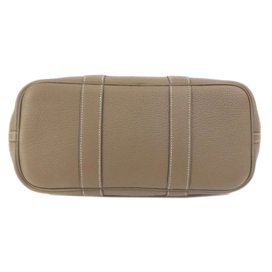 HERMES Handbag Country beige Garden Party TPM Etoupe Etoupe SilverMetal