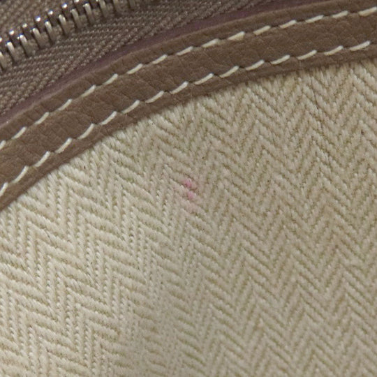 HERMES Handbag Country beige Garden Party TPM Etoupe Etoupe SilverMetal