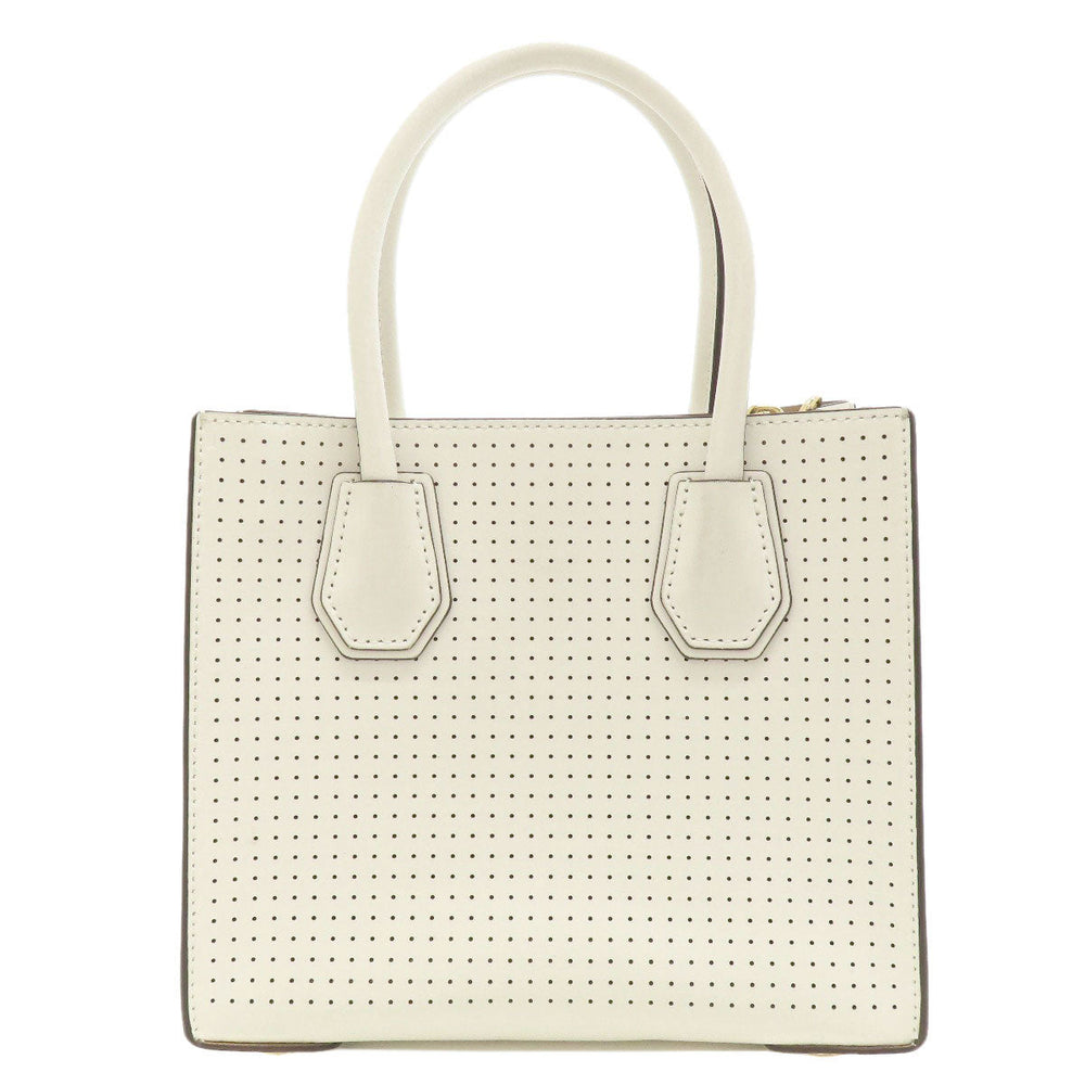 MICHAEL KORS Handbag leather white Punching 2WAY Women Used Authentic