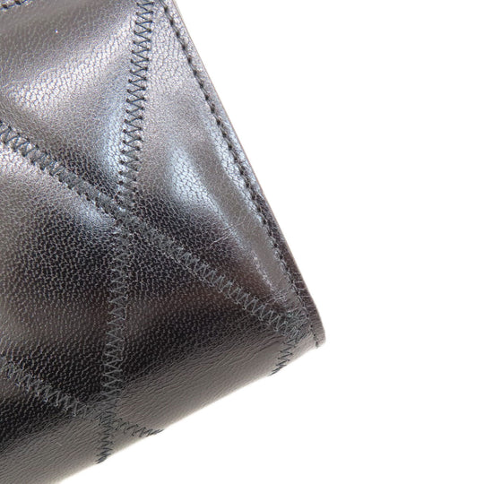 Givenchy Bifold Wallet leather black logo Women Used Authentic