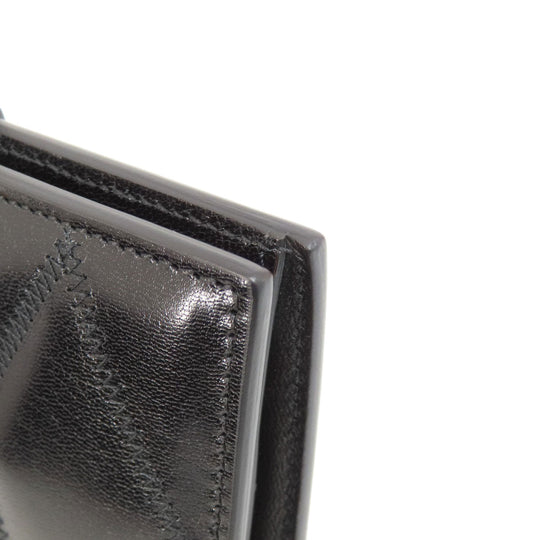 Givenchy Bifold Wallet leather black logo Women Used Authentic