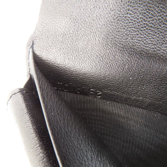 Givenchy Bifold Wallet leather black logo Women Used Authentic