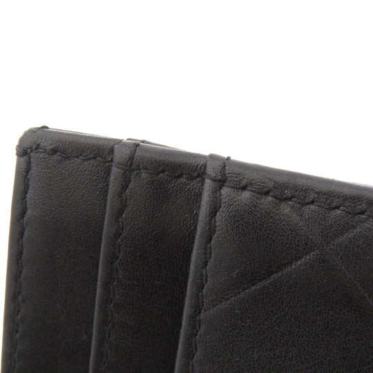 CHANEL Card Case lambskin black Logo motif Women(Unisex) Used Authentic