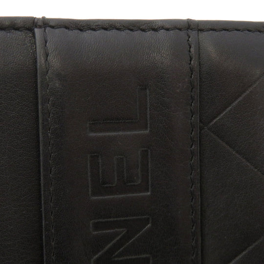 CHANEL Card Case lambskin black Logo motif Women(Unisex) Used Authentic