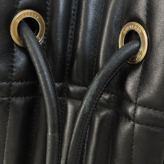 BURBERRY Backpack Calfskin black roller Women Used Authentic
