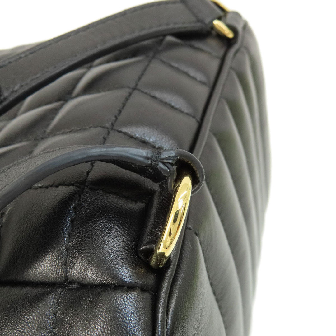 BURBERRY Backpack Calfskin black roller Women Used Authentic