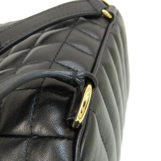 BURBERRY Backpack Calfskin black roller Women Used Authentic