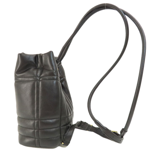 BURBERRY Backpack Calfskin black roller Women Used Authentic