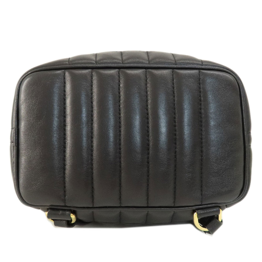 BURBERRY Backpack Calfskin black roller Women Used Authentic