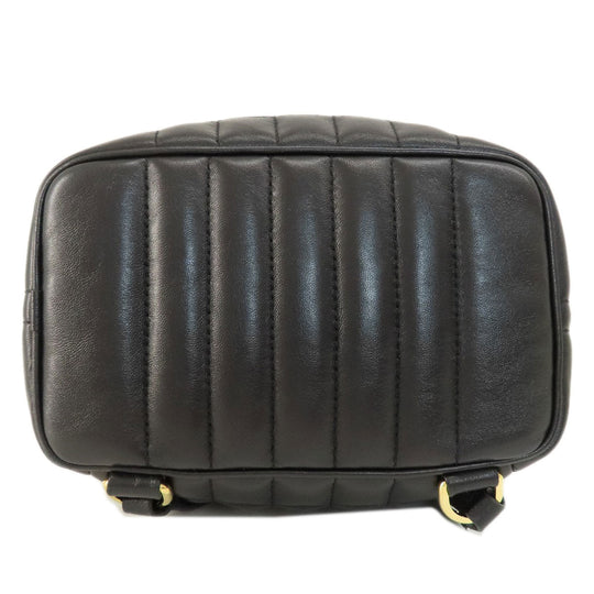 BURBERRY Backpack Calfskin black roller Women Used Authentic