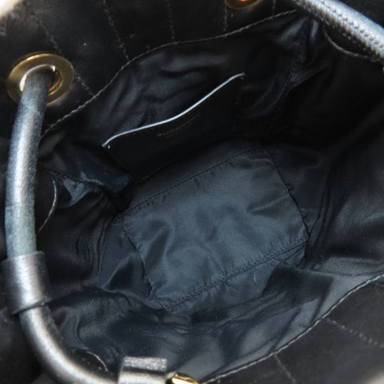 BURBERRY Backpack Calfskin black roller Women Used Authentic