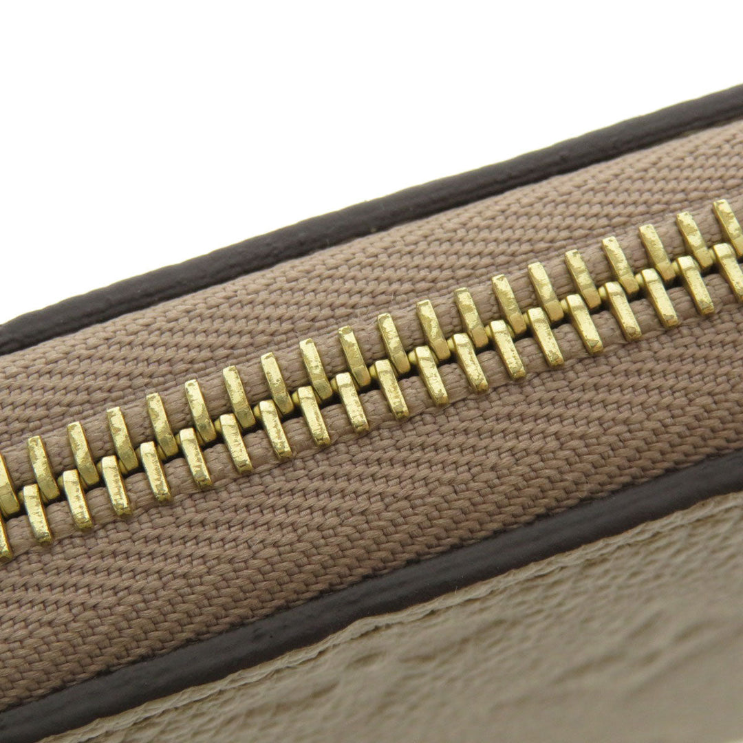 LOUIS VUITTON Long Wallet Purse M69034 Ann Platt beige Zippy Wallet Monogram Empreinte Women Used Authentic