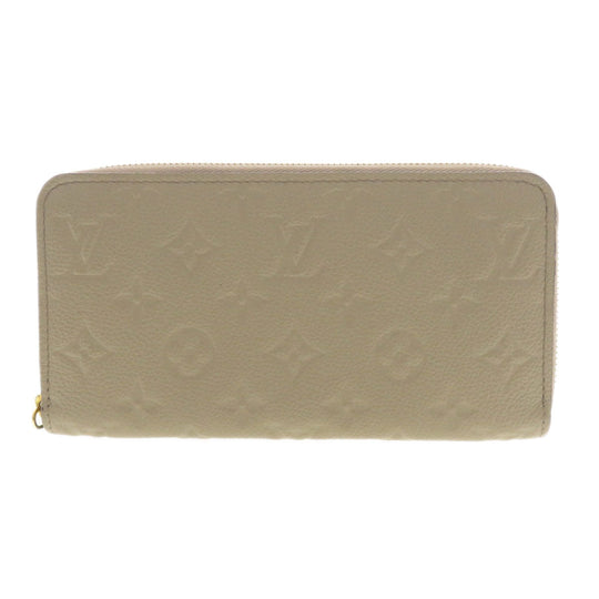 LOUIS VUITTON Long Wallet Purse M69034 Ann Platt beige Zippy Wallet Monogram Empreinte Women Used Authentic