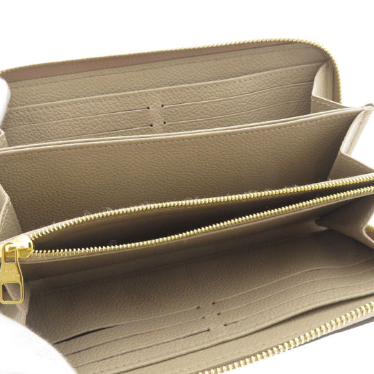 LOUIS VUITTON Long Wallet Purse M69034 Ann Platt beige Zippy Wallet Monogram Empreinte Women Used Authentic