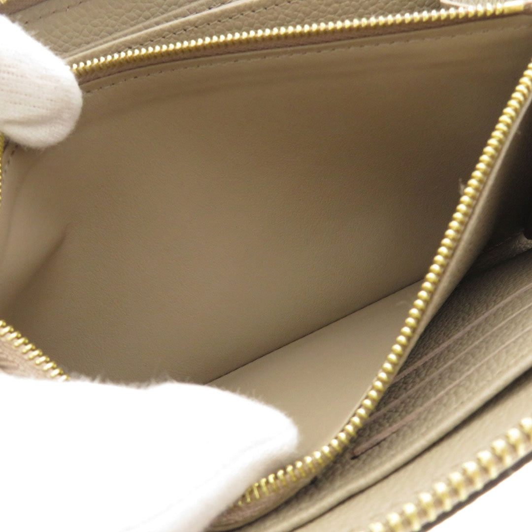 LOUIS VUITTON Long Wallet Purse M69034 Ann Platt beige Zippy Wallet Monogram Empreinte Women Used Authentic