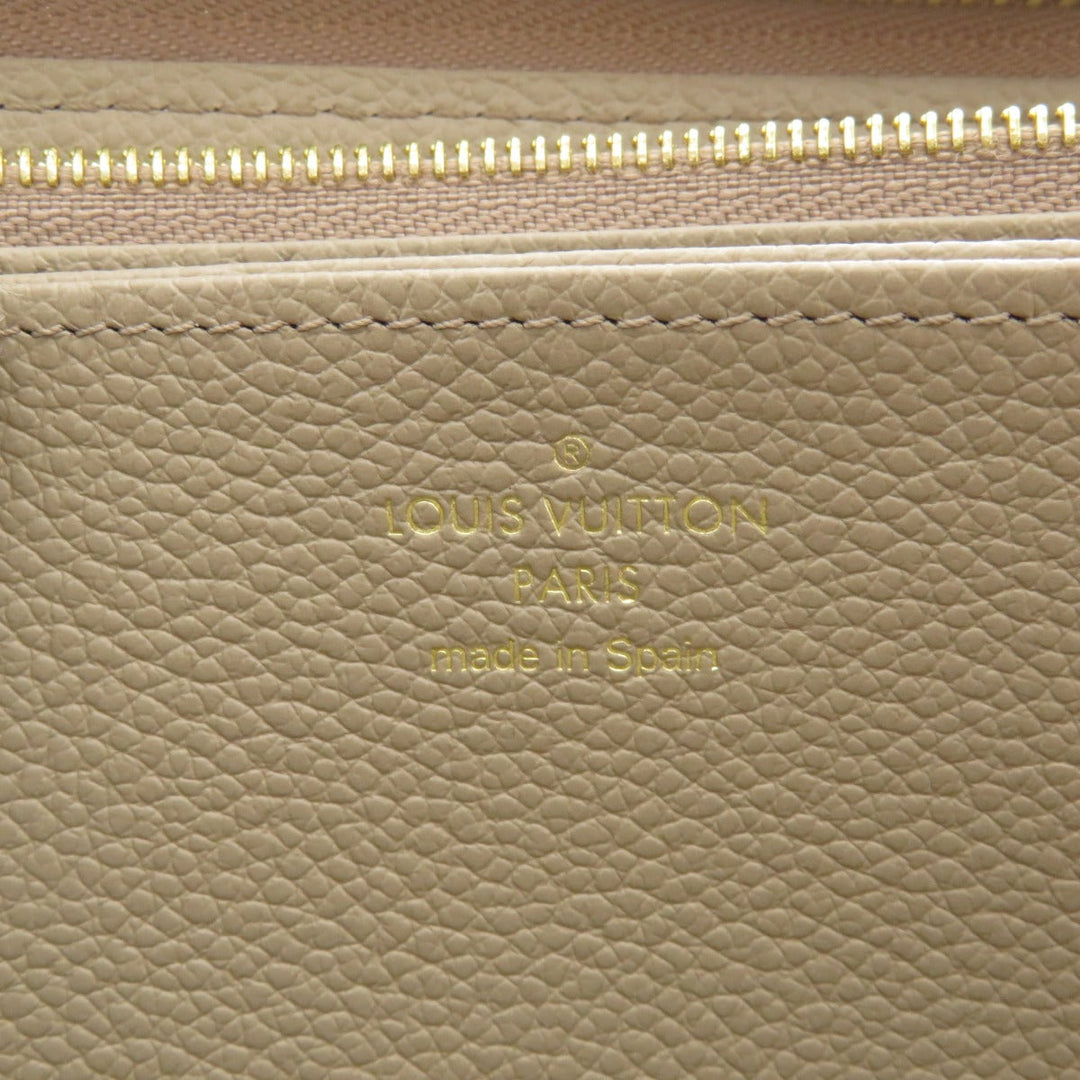 LOUIS VUITTON Long Wallet Purse M69034 Ann Platt beige Zippy Wallet Monogram Empreinte Women Used Authentic