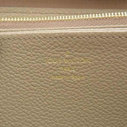 LOUIS VUITTON Long Wallet Purse M69034 Ann Platt beige Zippy Wallet Monogram Empreinte Women Used Authentic