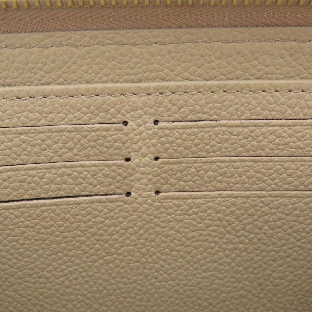 LOUIS VUITTON Long Wallet Purse M69034 Ann Platt beige Zippy Wallet Monogram Empreinte Women Used Authentic