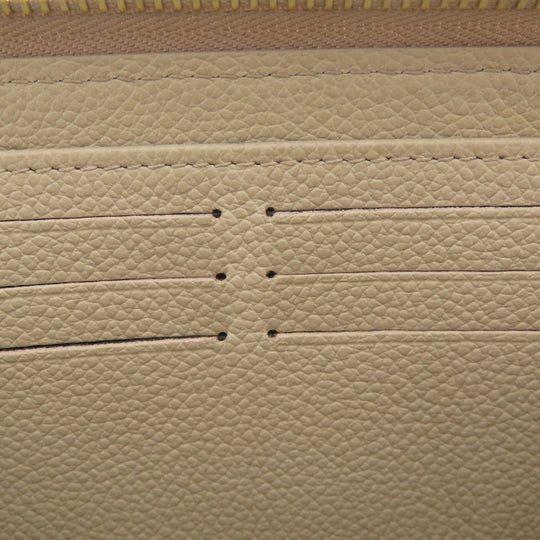 LOUIS VUITTON Long Wallet Purse M69034 Ann Platt beige Zippy Wallet Monogram Empreinte Women Used Authentic