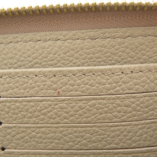 LOUIS VUITTON Long Wallet Purse M69034 Ann Platt beige Zippy Wallet Monogram Empreinte Women Used Authentic