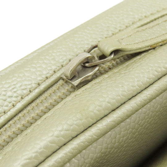 CHANEL Shoulder Bag Caviar skin Silver COCO Mark Matelasse SilverMetal